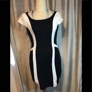 Black & White Body Con Dress